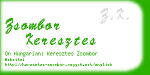 zsombor keresztes business card